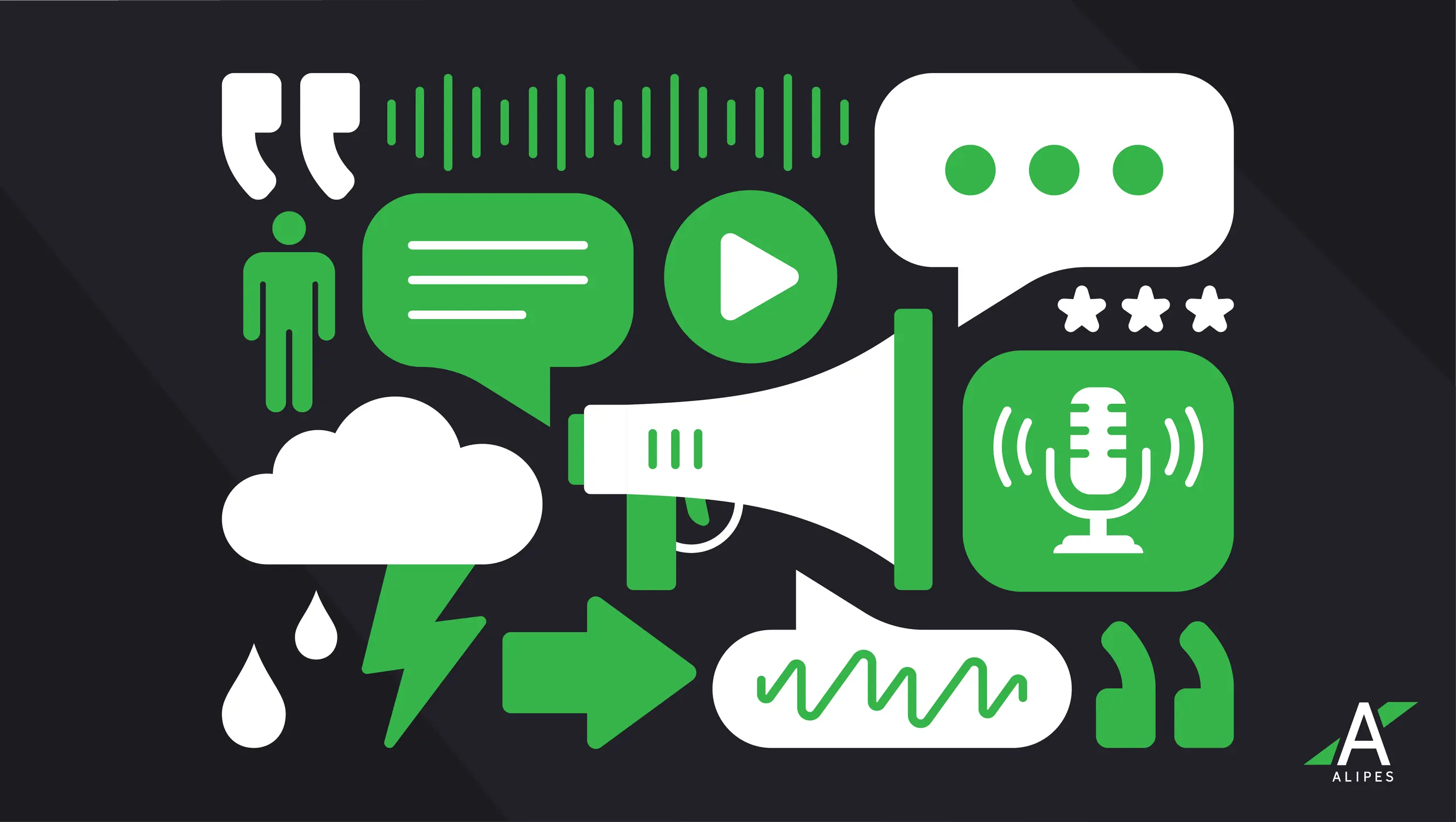 green icons representing social media authenticity