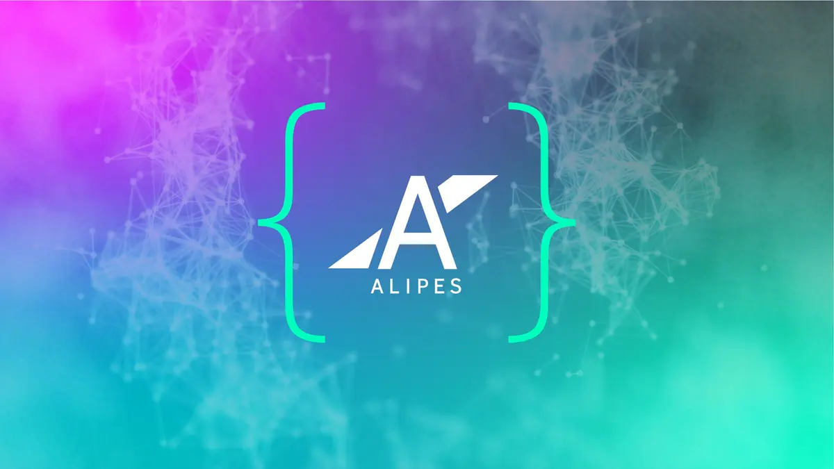 white Alipes logo on an ombre background